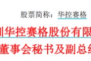 事业运势华控赛格董事长、董秘、副总经理三高管同日辞职